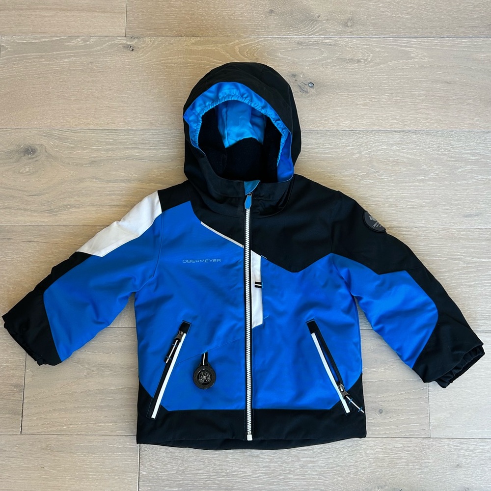 Obermeyer Blue and Black Jacket with White Trim